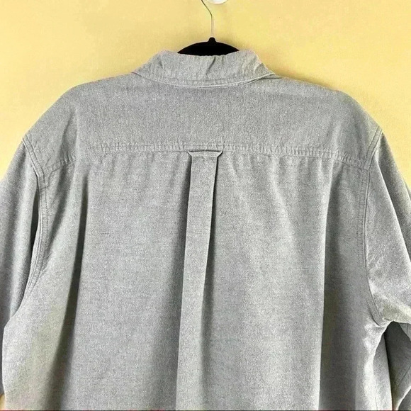 EDDIE BAUER Grey Button Down Long Sleeve Flannel Outdoor Collared Shirt Size XL - Picture 5 of 7